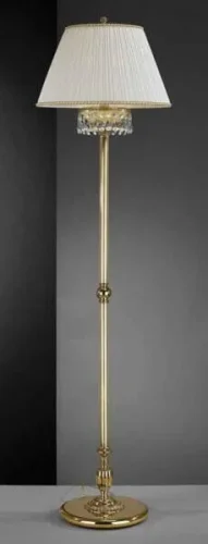 Торшер напольный PN 6520/2 Reccagni Angelo белый жёлтый на 2 лампы, основание золотое в стиле классический Торшер напольный PN 6520/2 Reccagni Angelo белый жёлтый на 2 лампы, основание золотое в стиле классический