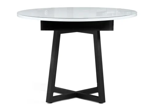 Стеклянный стол Регна черный / белый  504219 Woodville столешница белая из стекло фото 8
