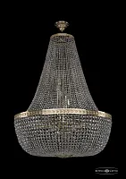 Люстра потолочная хрустальная 19111/H2/90IV G Bohemia Ivele Crystal прозрачная на 26 ламп, основание золотое в стиле классика sp