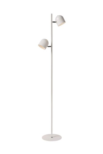 Торшер напольный LED SKANSKA 03703/10/31 Lucide  белый 2 лампы, основание белое в стиле современный
