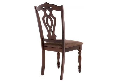 Деревянный стул Vastra cappuccino / brown 11789 Woodville, коричневый/ткань, ножки/дерево/коричневый капучино, размеры - ****480*580 фото 4