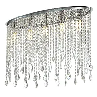 Люстра хрустальная  Rain 1692-5C Favourite прозрачная на 5 ламп, основание хром в стиле современный 