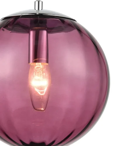 Светильник подвесной Folie VL5513P11 Vele Luce розовый 1 лампа, основание хром в стиле современный шар выдувное фото 4