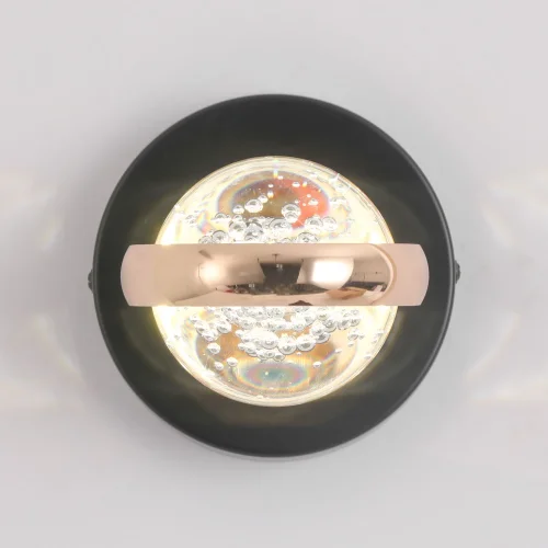 Бра LED LSP-7511 Lussole прозрачный на 1 лампу, основание чёрное в стиле современный фото 2