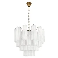 Люстра подвесная Мурано / Murano 10580/600 White LOFT IT белая на 10 ламп, основание бронзовое в стиле современный арт-деко 