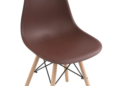 Пластиковый стул Eames PC-015 brown 11899 Woodville, коричневый/, ножки/массив бука дерево/натуральный, размеры - ****460*520 фото 7