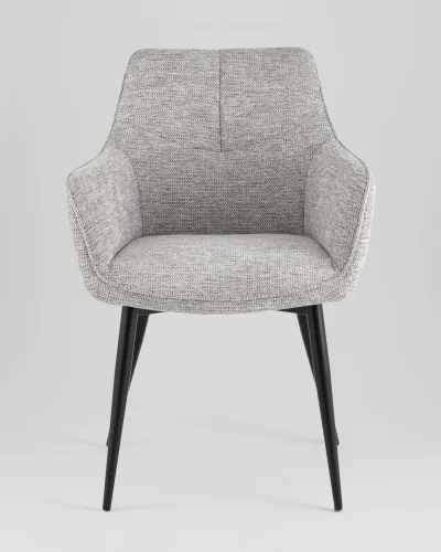 Стул обеденный Lynet, светло-серый УТ000039281 Stool Group, серый/рогожка, ножки/металл/чёрный, размеры - ***** фото 2