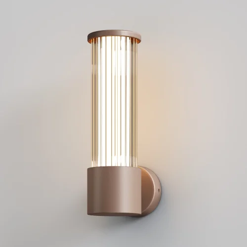 Настенный светильник LED уличный Lit O593WL-L8BR3K Maytoni уличный IP54 коричневый на 1 лампу, плафон прозрачный в стиле современный хай-тек LED фото 5