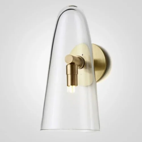 Бра Domi Sconce Transparent 161513-22 ImperiumLoft прозрачный на 1 лампа, основание золотое в стиле американский 