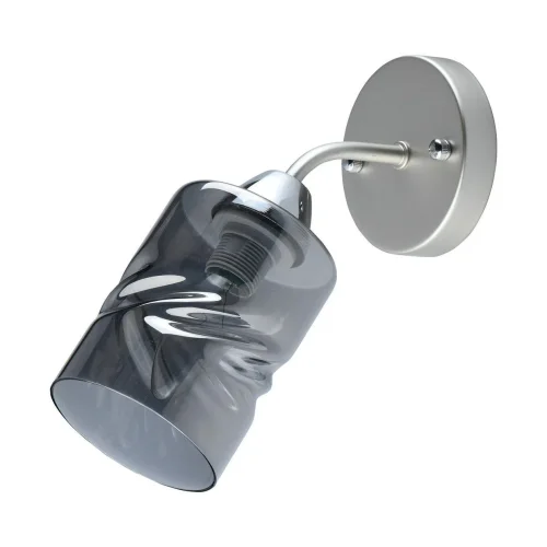 Бра Олимпия 638029501 DeMarkt серый прозрачный на 1 лампа, основание хром в стиле классический 