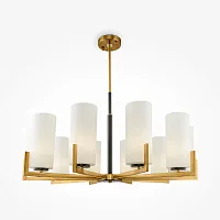 Люстра потолочная Fortano MOD089PL-10BS Maytoni белая на 10 ламп, основание латунь в стиле современный 