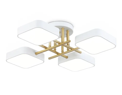 Люстра потолочная LED FL516341 Ambrella light белая на 1 лампу, основание белое в стиле хай-тек 