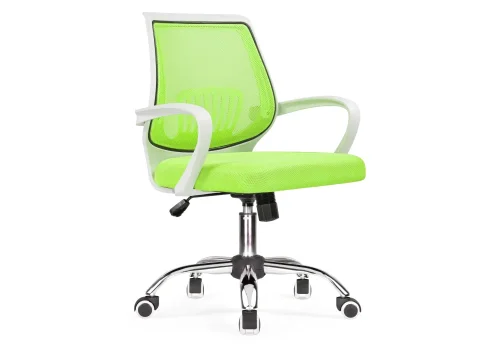 Компьютерное кресло Ergoplus green / white 15374 Woodville, зелёный/ткань, ножки/металл/хром, размеры - *940***610*