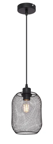 Светильник подвесной лофт Anya 15047H2 Globo чёрный 1 лампа, основание чёрное в стиле лофт 