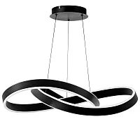 Светильник подвесной LED Saturno 749487 Lightstar чёрный на 1 лампу, основание чёрное в стиле хай-тек современный 