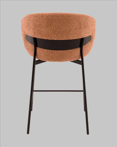 Стул полубарный Блейз букле терракотовый УТ000041391 Stool Group, терракотовый/букле, ножки/металл/чёрный, размеры - ***** фото 4