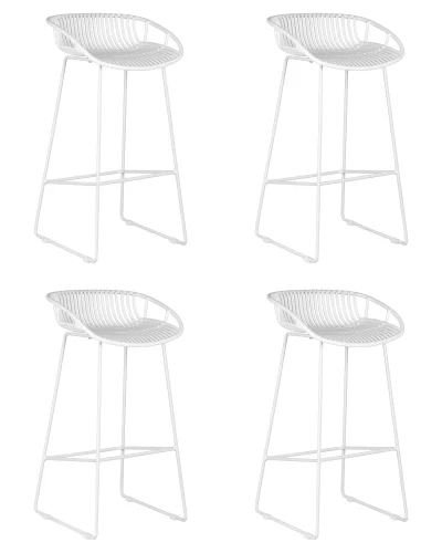 Набор 4 шт Стул барный DOBRIN FRANK (белый) цвет белый Dobrin, /, ножки/металл/, размеры - *870****