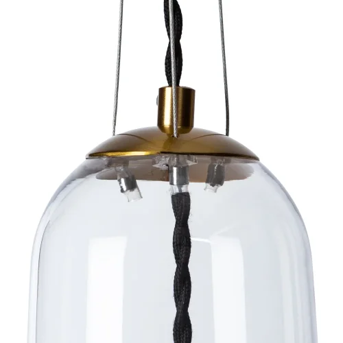 Светильник подвесной Lich 5012/09 SP-1 Divinare прозрачный 1 лампа, основание бронзовое в стиле современный  фото 3