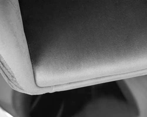 Кресло дизайнерское  8600-LM,  цвет сиденья серый велюр (1922-19), цвет основания хром Dobrin, серый/велюр, ножки/металл/хром, размеры - 750*900***600*570 фото 7