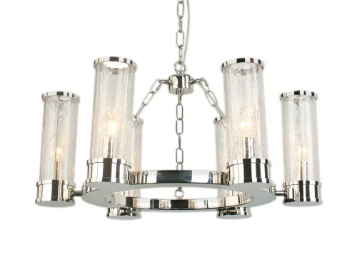 Люстра подвесная 10276/S Newport прозрачная на 6 ламп, основание хром в стиле классический современный американский  фото 2