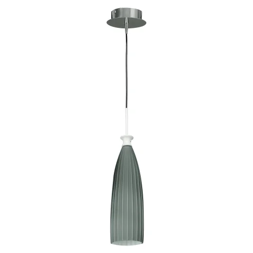 Светильник подвесной 810011 Lightstar серый 1 лампа, основание хром в стиле арт-деко 
