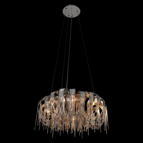 Люстра подвесная Volver 10404/800 SN LOFT IT никель на 8 ламп, основание никель в стиле арт-деко цепочки фото 4