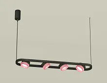 Светильник подвесной XB9164201 Ambrella light розовый чёрный 4 лампы, основание чёрное в стиле хай-тек современный 