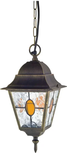 Подвесной светильник Zagreb 1804-1P Favourite уличный IP44 чёрный 1 лампа, плафон прозрачный в стиле кантри классический E27