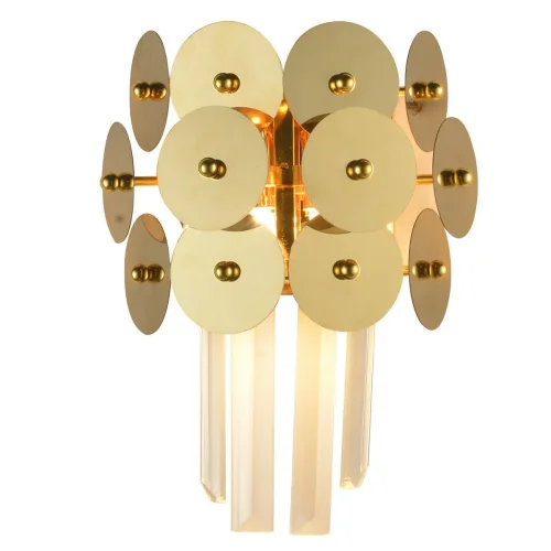 Бра BEYOND 76015/2W GOLD Natali Kovaltseva прозрачный золотой на 2 лампы, основание золотое в стиле современный 
