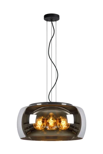 Светильник подвесной Olivia 45401/50/65 Lucide чёрный 3 лампы, основание чёрное в стиле современный 