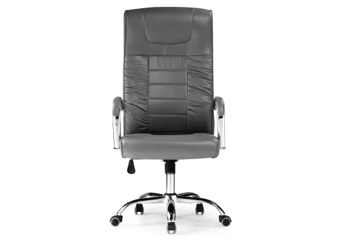 Компьютерное кресло Longer light gray 15263 Woodville, серый/искусственная кожа, ножки/металл/хром, размеры - *1280***600*660 фото 3