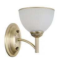 Бра Олимп 318025201 DeMarkt белый 1 лампа, основание бронзовое латунь в стиле классический 