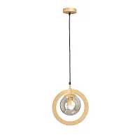 Светильник подвесной V2955-8/1S Vitaluce прозрачный 1 лампа, основание золотое в стиле арт-деко 