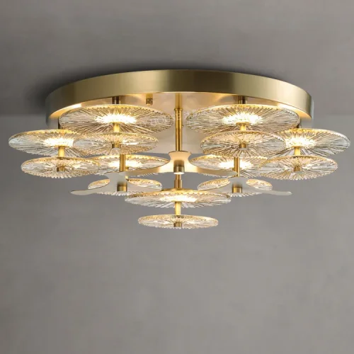 Люстра потолочная AGAPI GOLD 206123-23 ImperiumLoft прозрачная на 1 лампу, основание латунь в стиле современный фото 2 Люстра потолочная AGAPI GOLD 206123-23 ImperiumLoft прозрачная на 1 лампу, основание латунь в стиле современный фото 2