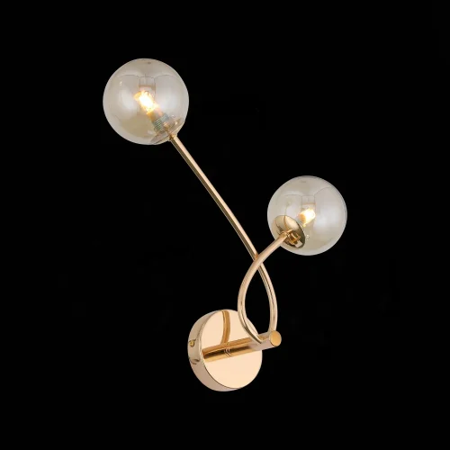 Бра Parllaone SL435.201.02 ST-Luce янтарный на 2 лампы, основание золотое в стиле современный 