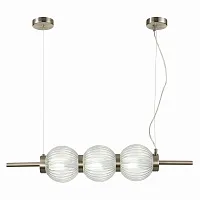 Светильник подвесной Marena SL1155.113.03 ST-Luce прозрачный 3 лампы, основание никель в стиле современный шар