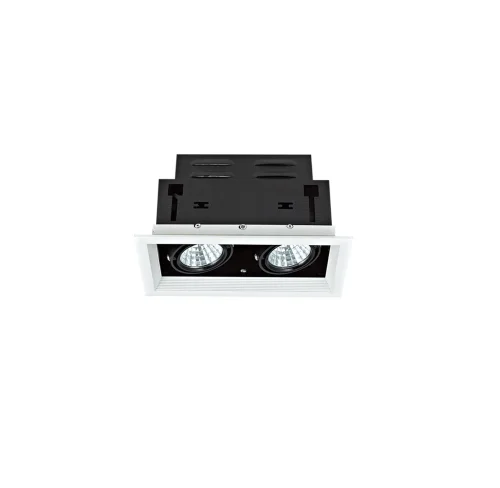Светильник карданный LED OPZIONE 536.2-5W*2-WT/BK Lucia Tucci чёрный белый на 2 лампы, основание чёрное белое в стиле современный 