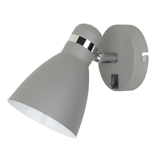 Бра с выключателем лофт Mercoled A5049AP-1GY Arte Lamp серый на 1 лампа, основание серое в стиле лофт 