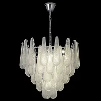 Люстра подвесная FONTAIN SP10 CHROME Crystal Lux прозрачная на 10 ламп, основание в стиле современный 