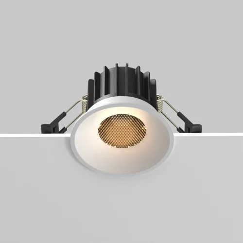 Светильник точечный LED Round DL058-12W3K-W Maytoni белый 1 лампа, основание белое в стиле современный  фото 2