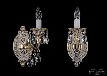 Бра 1702B/1/175/B/GW Bohemia Ivele Crystal без плафона 1 лампа, основание золотое в стиле классический 