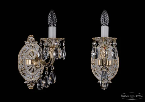 Бра 1702B/1/175/B/GW Bohemia Ivele Crystal без плафона на 1 лампа, основание золотое в стиле классический 