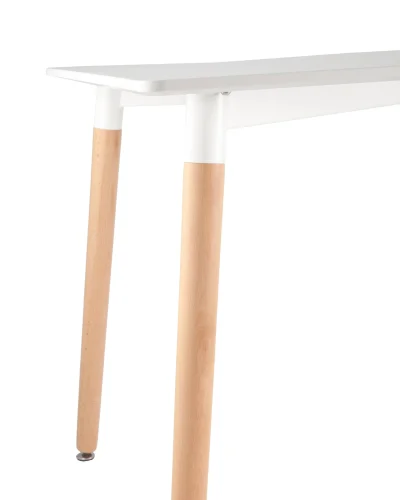 Стол обеденный OSLO прямоугольный 120*80 белый на дер. ножках УТ000000187 Stool Group столешница белая из мдф фото 4