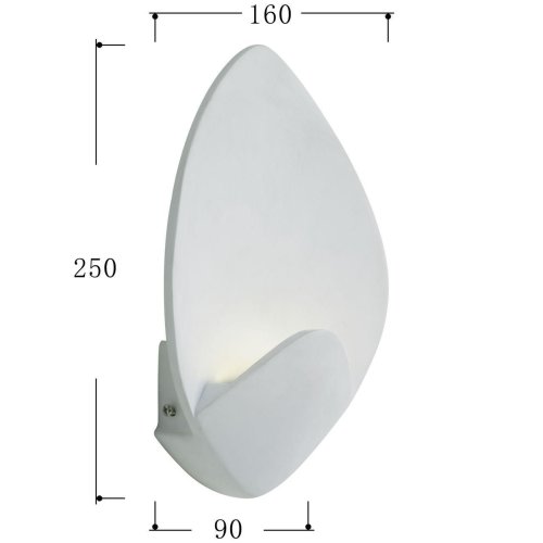 Бра LED Borges 2562-1W Favourite белый на 2 лампы, основание белое в стиле хай-тек  фото 2