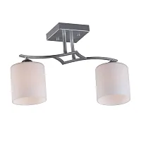 Люстра потолочная Pisticci OML-55307-02 Omnilux белая на 2 лампы, основание хром в стиле современный 