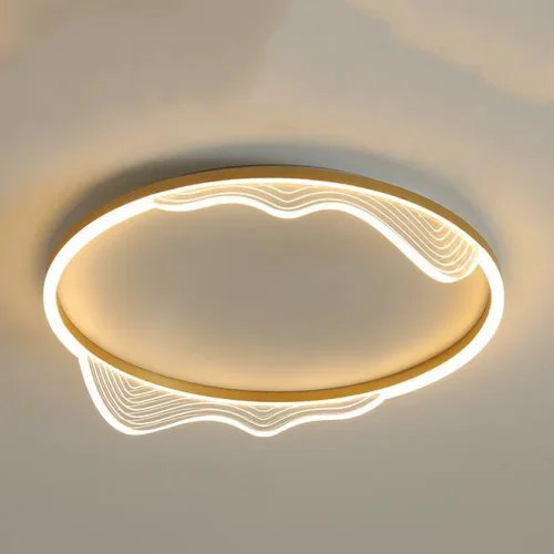 Светильник потолочный IZELIN D50 Brass 223810-23 ImperiumLoft прозрачный на 1 лампу, основание латунь в стиле современный минимализм 