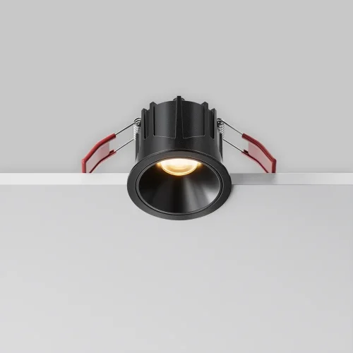 Светильник точечный LED Alfa LED DL043-01-10W2.7K-RD-B Maytoni чёрный на 1 лампу, основание чёрное в стиле современный хай-тек круглый фото 2