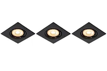Светильник точечный Focus 11002/15/30 Lucide чёрный 3 лампы, основание чёрное в стиле современный 