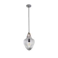 Светильник подвесной Kartell VL5232P21 Vele Luce прозрачный на 1 лампу, основание серебряное в стиле современный выдувное