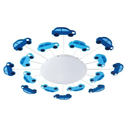 Светильник потолочный VIKI 1 92146 Eglo белый 1 лампа, основание синее в стиле для детской 